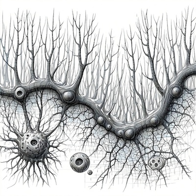 Black and white line drawing of tissue regeneration-1-2