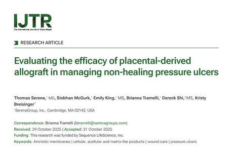 First page of Evaluating the efficacy of placental-derived allograft in managing non-healing p